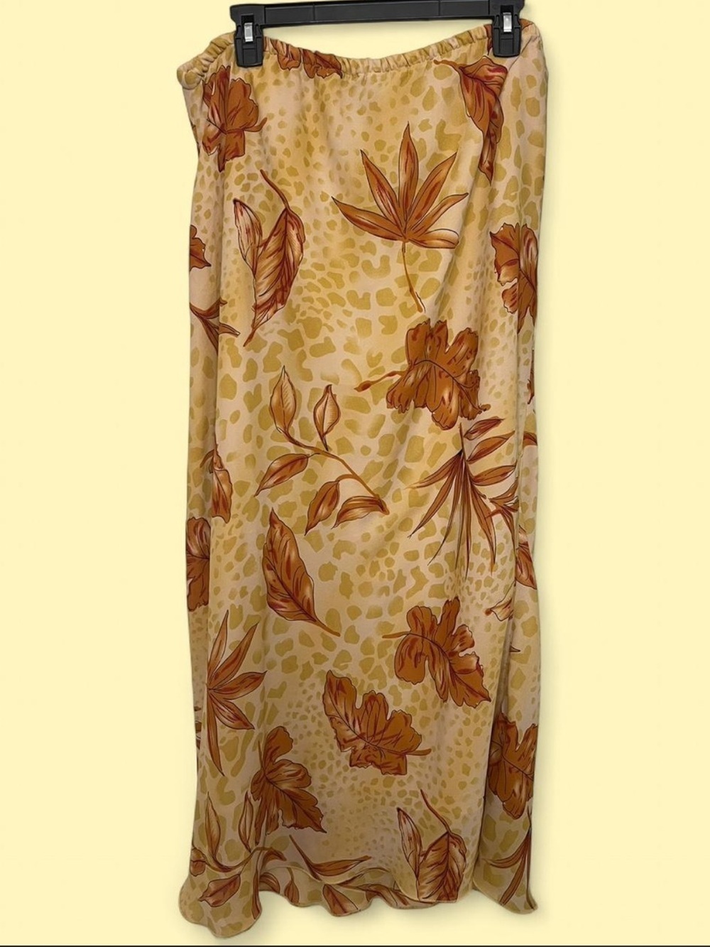 Caran New York Floral Animal Print Maxi Skirt